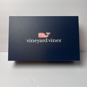 Vineyard Vines clothing magnetic gift box blue with tissue paper